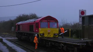 Newly constructed Bridge 27 moves to NYMR from Cleveland Bridge by Class 66 No. 66137