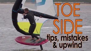 WING FOIL: Toeside (tips, mistakes & upwind riding)
