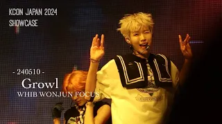 [4K] 240510 WHIB (휘브) '으르렁 (Growl)' WONJUN FOCUS CAM @KCON JAPAN 2024