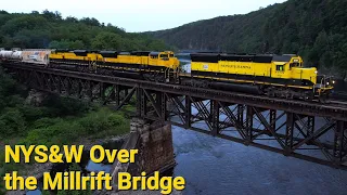 NYS&W SU-99 Crossing Millrift Bridge Over the Delaware River