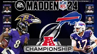 “I am finally back everyone” play MADDEN24 franchise mode AFC championship round