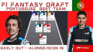 F1 Fantasy: Portimao-Alonso and Ocon IN, Gasly Out