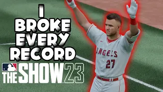 MLB The Show 23 - I Broke EVERY RECORD With Mike Trout