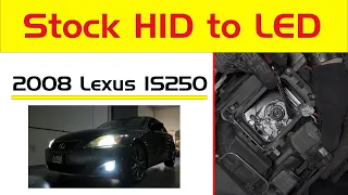 Change Lexus IS250 HID Headlights Conversion Kits Bulb LED Replacement