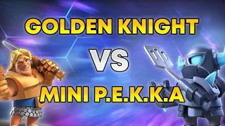 GOLDEN KNIGHT vs MINI P.E.K.K.A (2023) | Clash Royale Battle #10