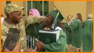 Girl Bursts With Joy As Military Brother Surprised Her On Graduation Day | Soldier Coming Home