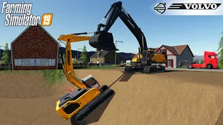 Farming Simulator 19 - VOLVO EC 750EL Pulls The Excavator Out Of The Pit
