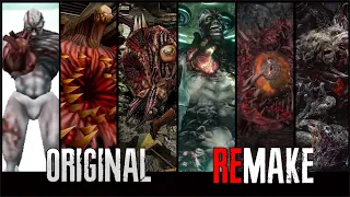 ORIGINAL vs REMAKE ALL BOSSES SIDE by SIDE GAMEPLAY COMPARISON | Evolution of Resident Evil Bosses