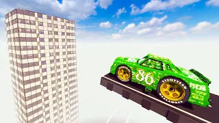 Epic Car Battle: Alphabet Lore Car & Big/ Small Cars vs Gwenfall Tower in Teardown
