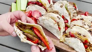 BEEF FAJITA TACOS at home | Easy and fast mexican recipe