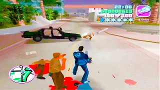 Street Fight || Fight with common people and Police || GTA Vice City || @gamezone6868