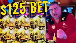 $125 Spin HUGE JACKPOT On All Aboard Slot Machine