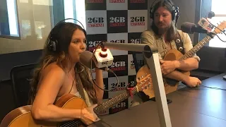 Brooke McClymont and Adam Eckersley perform for Ray Hadley in studio