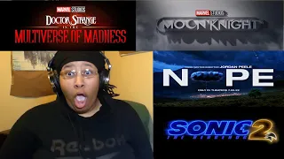 Doctor Strange Multiverse of Madness| Moon Knight| Nope| Sonic The Hedgehog 2 Trailer REACTION!!!!