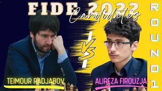 2022 FIDE Candidates | R1 | Teimour Radjabov vs. Alireza Firouzja