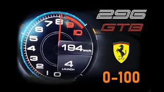 Ferrari 296 GTB : insane Acceleration 0-100km/h, 0-100mph & 0-200 km/h