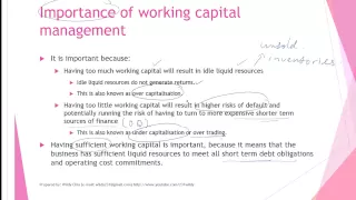 Working capital management - Part 1