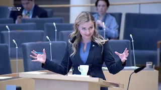 Debatt mot Ebba Busch om kinesiskt ägande av vindkraft i Sverige