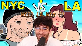 Is LA Better ?! | HasanAbi Reacts To Geopold New York vs California