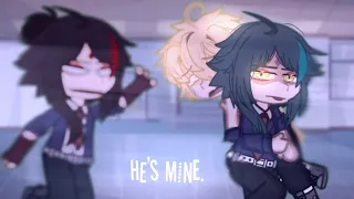 “he’s mine!” || genshin impact || beta xiao x aether?/ xiaother || school AU