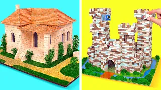 DIY Mini House And Castle From Mini Bricks || Build And Decorate!