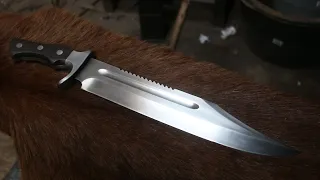 Forging a Rambo knife, the complete movie.