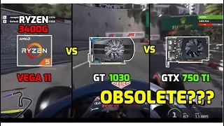 Ryzen 5 3400G (Vega 11) vs GT 1030 vs GTX 750 ti - 12 Games Tested