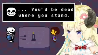 【Hololive】Watame cries after having dinner with Sans (Neutral Route)【Undertale】【Eng Sub】
