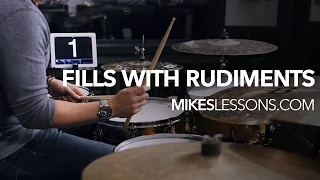 DRUM LESSON - Fills With Rudiments