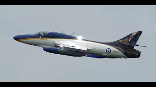 Hawker Hunter Trainer at RAF Leeming during Yorknight 2022 4K