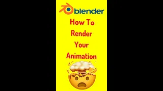 How To Render Your Animation to Video in Blender 3.3 #Shorts