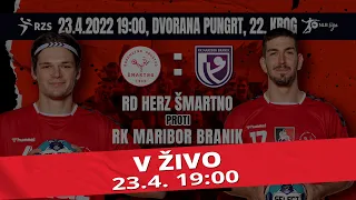 22. KROG - 2021/22: 1.A DRL - MOŠKI: RD HERZ ŠMARTNO : RK MARIBOR BRANIK [PRENOS]