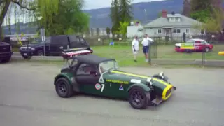 Hayabusa Super 7 - 2009 Knox Mountain Hillclimb - Warm up, Start, Crash, and Aftermath