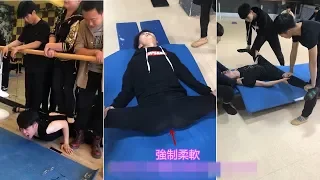 Chinese ballet school boys painful passive flexibility training