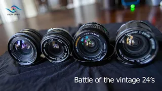 Vintage 24mm Lens Comparison - Minolta, Olympus, Pentax, Tokina 24mmLensBattle
