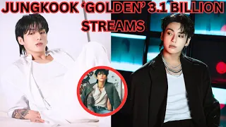 Jungkook's "Golden" Sets Record 😍🔥 Fastest Kpop Solo Album to Surpass 3.1 Billion Spotify Streams! 💜