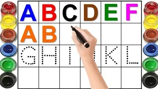 A to Z alphabets for kids, collection for writing along dotted lines for toddlers, abc، video, 111