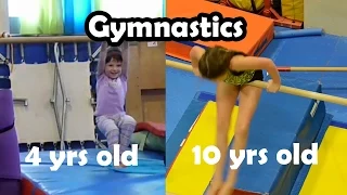 Bethany G Doing Gymnastics - At 4 &10 Years Old