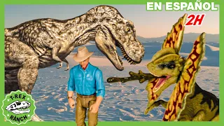 Huida divertida con dinosaurios | Video de JUGUETES SORPRESAS para niños