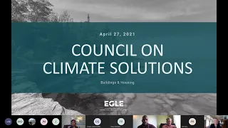 Council on Climate Solutions Meeting - April 27, 2021