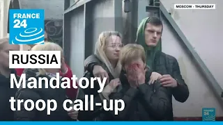 Tears and hugs as Russia begins troop mobilisation for Ukraine fight • FRANCE 24 English