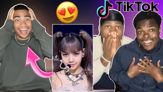 HE'S IN LOVE LOVE! 😂 SHOWING OUR FRIEND BLACKPINK LISA TIKTOKS EDITS COMPILATION REACTION