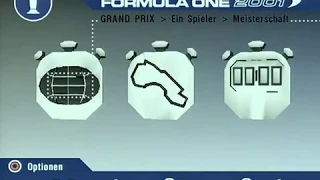 Formula One 2001 PSX Main Menu Theme Banger on Real Hardware