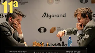 CAMPEÓN ...?!  NEPOMNIACHTCHI vs Magnus CARLSEN - P11 | Italiana C50 Campeonato del MUNDO 2021