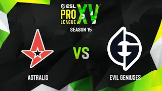 Astralis vs Evil Geniuses | Карта 2 Overpass | ESL Pro League Season 15 - Group D