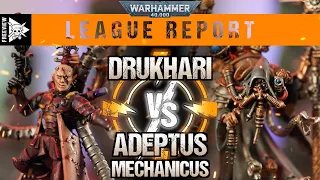 Drukhari vs Adeptus Mechanicus 2000pts | Warhammer 40,000 League Report
