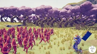 Who Can Defeat 100 SAMURAI in Sakura Forest? TABS Map Creator Totally Accurate Battle Simulator