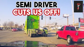 Trucker Cut off & Runs Red Blatantly | Hit and Run | Bad Drivers, Brake check | Other Dashcam 563
