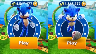 New Sonic Dash vs Old Sonic Dash - Movie Sonic defeat All Bosses Zazz Eggman - Gameplay