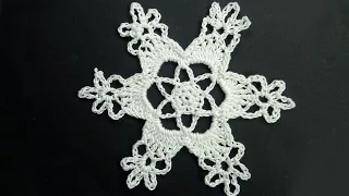 Снежинка крючком Crochet snowflake